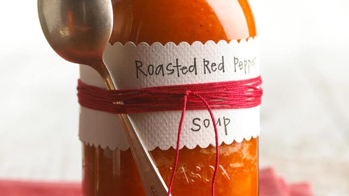 Red Pepper Soup for Homemade Christmas Food Gifts