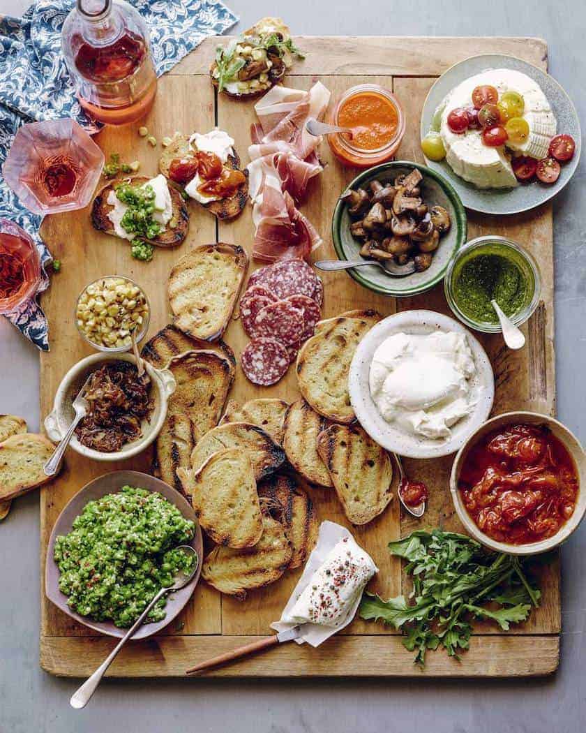 Bruschetta Bar for New Year Eve Recipes
