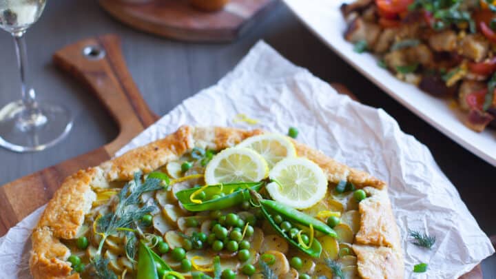 Image for Ricotta, Potato & Spring Pea Galette