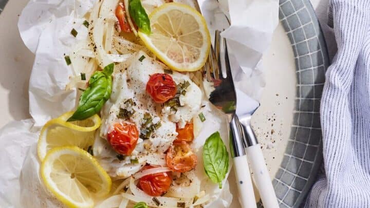 Fish in Parchment Paper for Spring Brunch