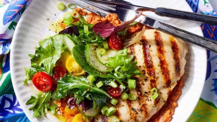 Grilled Chicken for April Mediterranean Diet Dinners