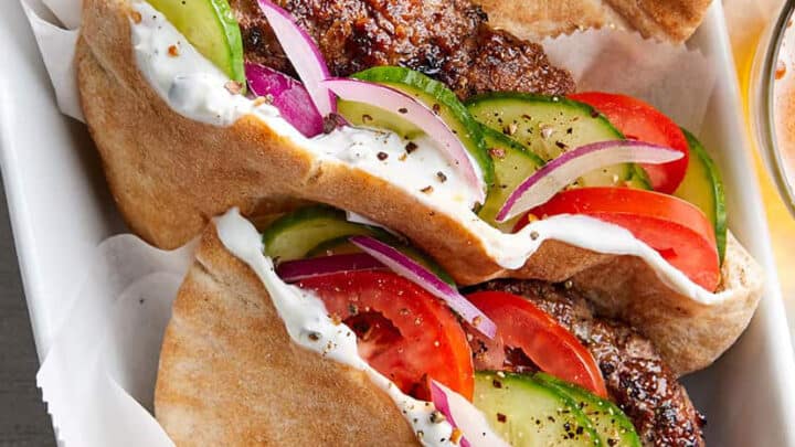 Greek Burgers in Pita