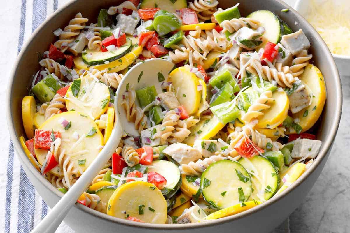 Chicken Ranch Pasta Salad for July Feels Like Summer Dinners