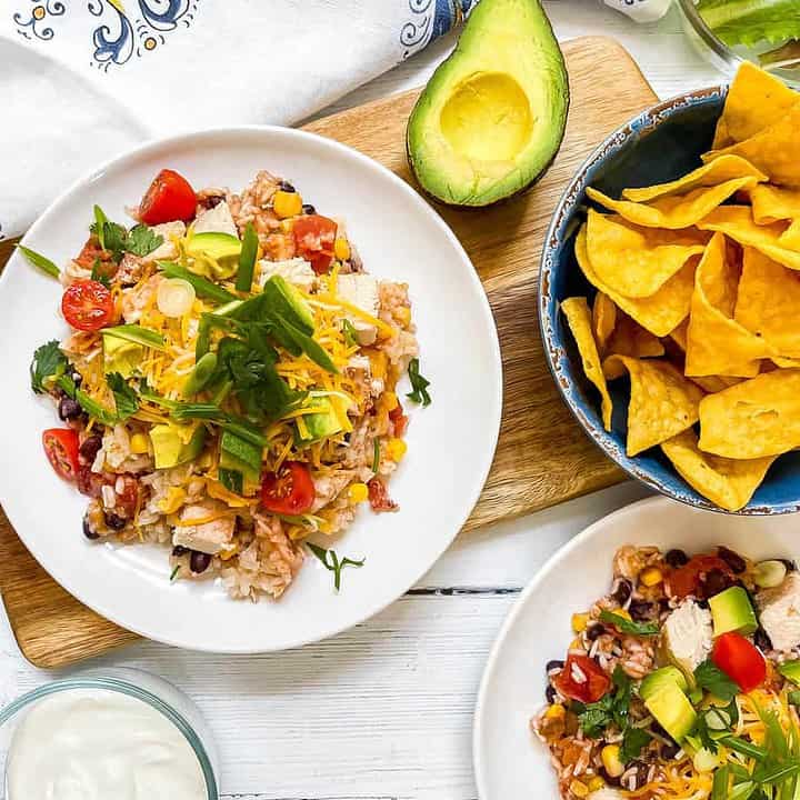 Slow Cooker Chicken and Rice Burrito Bowl Recipe
