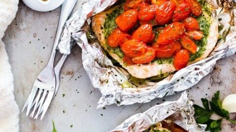 Image for Thursday: Salsa Verde Baked Salmon in Foil