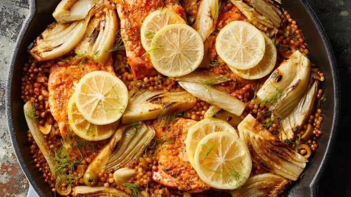 Image for Friday: One-Skillet Salmon with Fennel & Sun-Dried Tomato Couscous