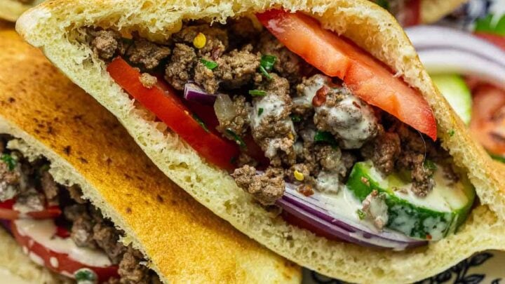 Image for Middle Eastern Ground Beef Pita Sandwich