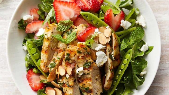 Image for Strawberry Chicken Salad with Mint & Goat Cheese