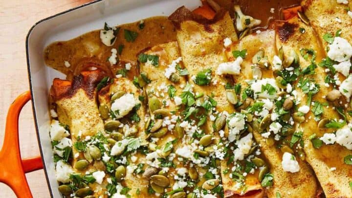 Image for Tuesday: 25-Minute Sweet Potato and Bean Enchiladas