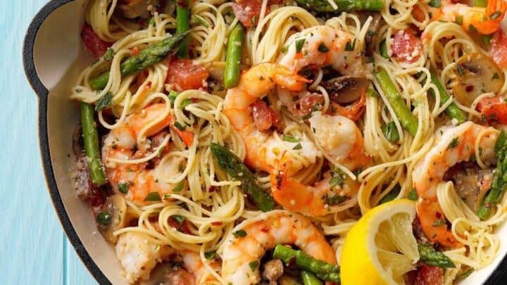 Image for Friday: Asparagus and Shrimp with Angel Hair