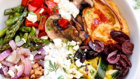 Image for Monday: Chopped Grilled Vegetable Bowl with Farro