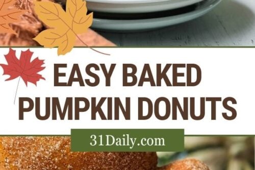 Pinterest Pin for Easy Baked Pumpkin Donuts