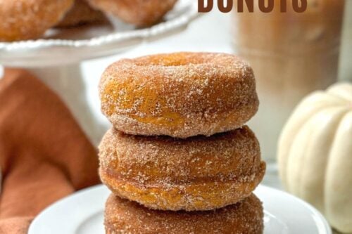 Pinterest Pin for Easy Pumpkin Donuts for Pumpkin Spice Season