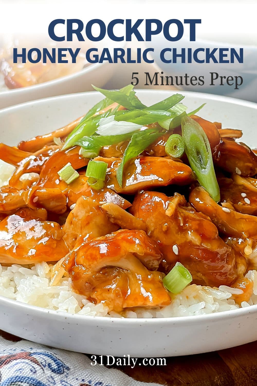 Crockpot Honey Garlic Chicken (5 Minutes Prep) 31 Daily