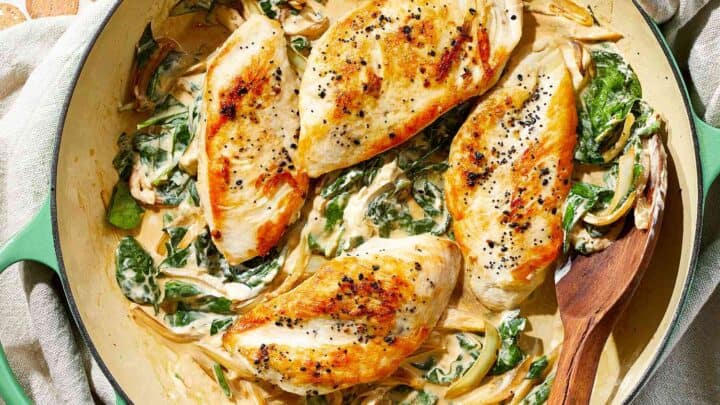 Image for Wednesday: Creamy Skillet Chicken with Everything Bagel Spice & Spinach