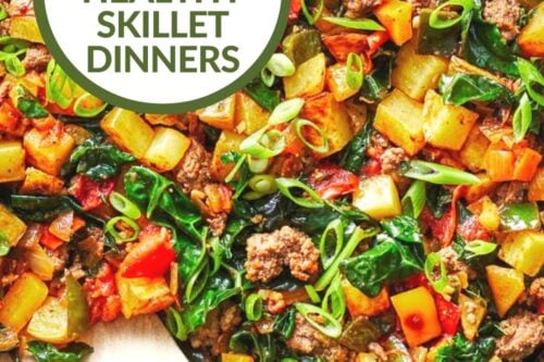 Pintererst Pin for30 Minute December Skillet Dinners Meal Plan