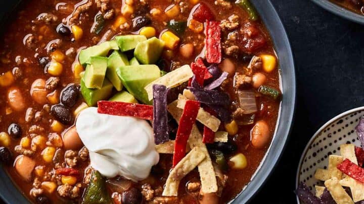 Image for Friday: Bean and Beef Taco Soup
