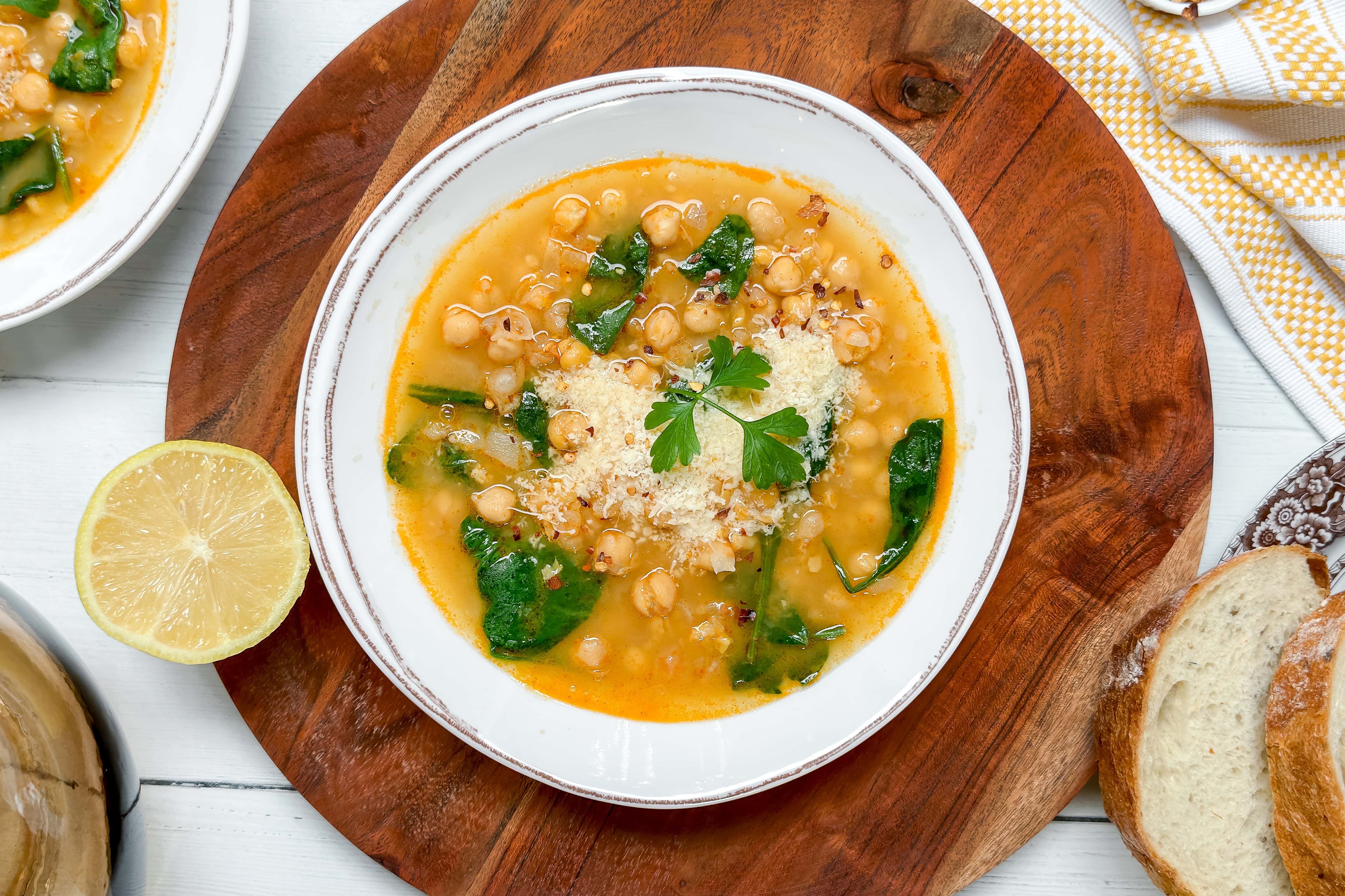 Easy Curry Chickpea Soup with Spinach - 31 Daily