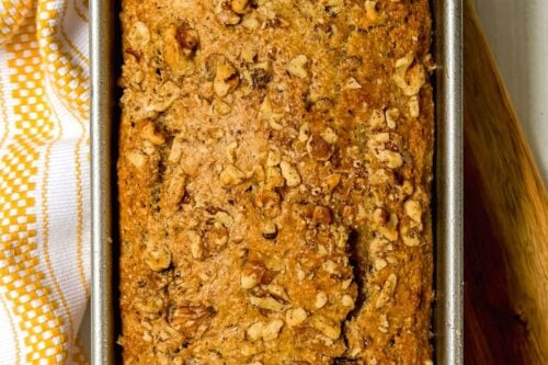 Pinterest Pin forHomemade Oat Flour Banana Bread