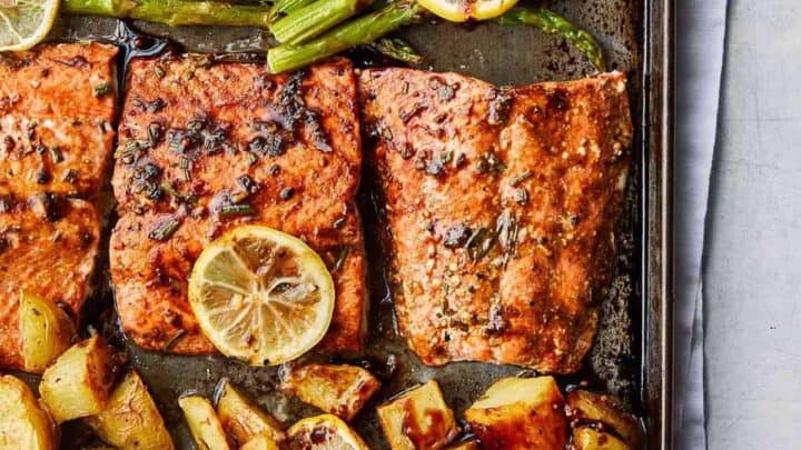 Image for Thursday: Rosemary Roasted Salmon with Asparagus & Potatoes