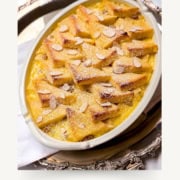 Classic British bread and butter pudding recipe with rich custard and golden bread layers.