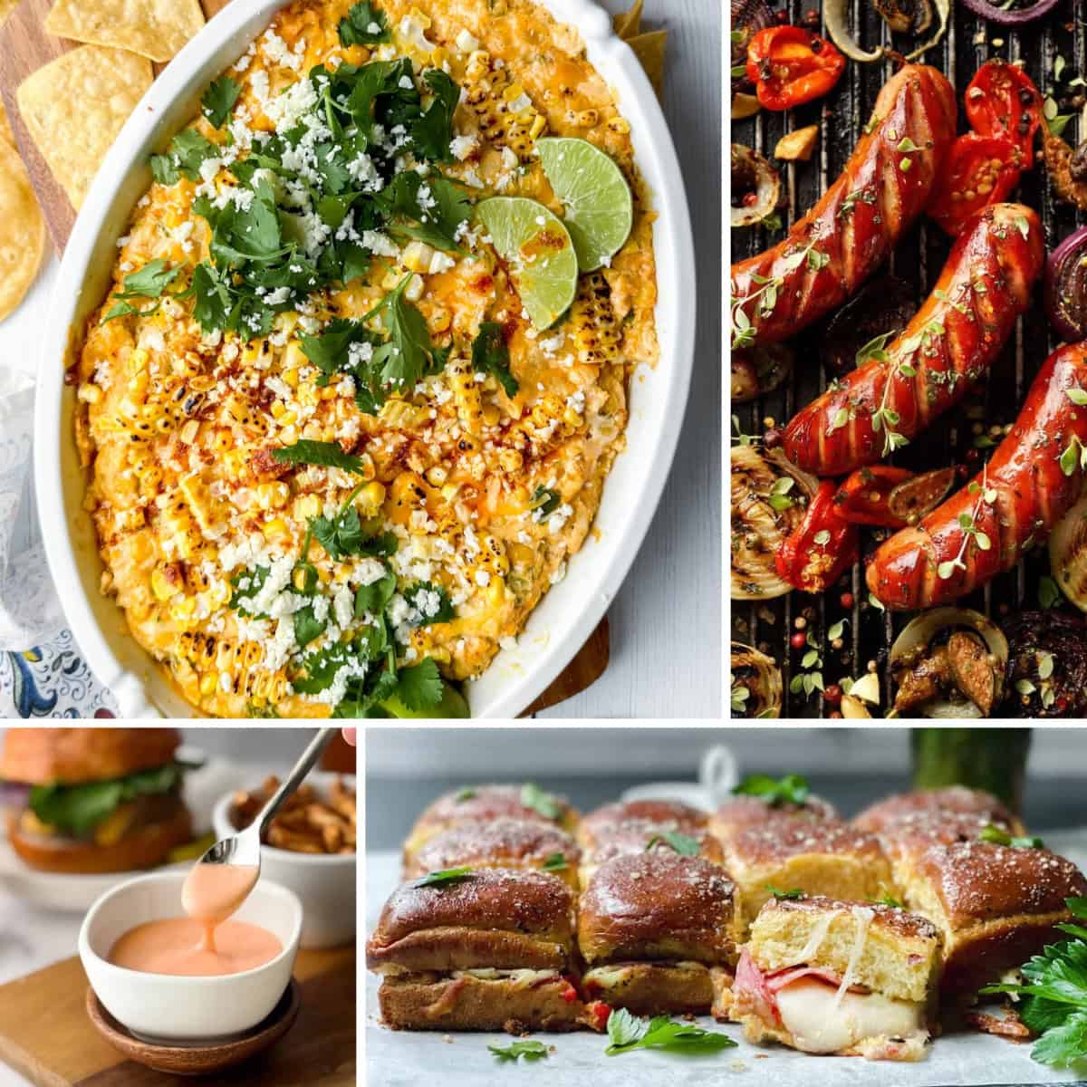 Game Day Recipe Collection featuring recipes for tailgating, game days, and the Super Bowl from dips and grilled favorites to sliders, sauces, and more.